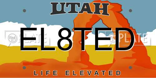 EL8TED Utah License Plate