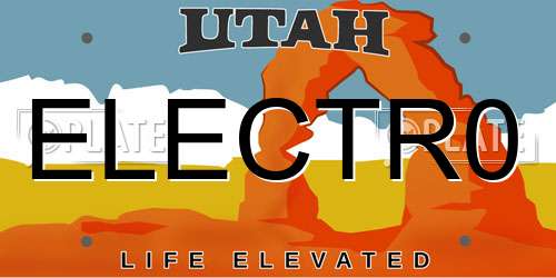 ELECTR0 Utah License Plate