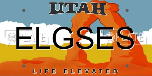 ELGSES Utah License Plate