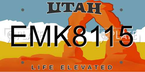 EMK8115 Utah License Plate