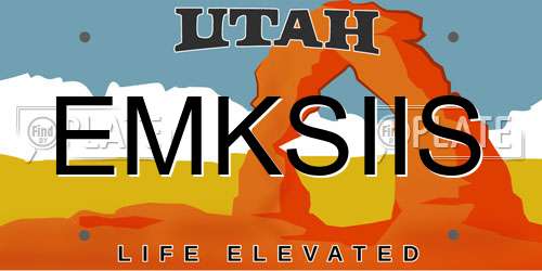EMKSIIS Utah License Plate