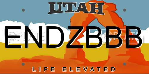 ENDZBBB Utah License Plate