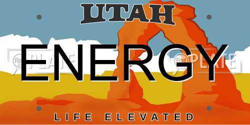 ENERGY Utah License Plate