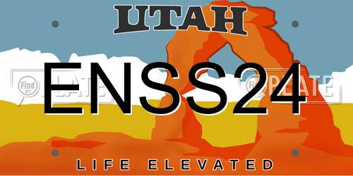 ENSS24 Utah License Plate