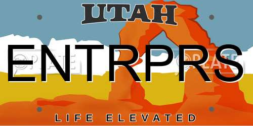ENTRPRS Utah License Plate