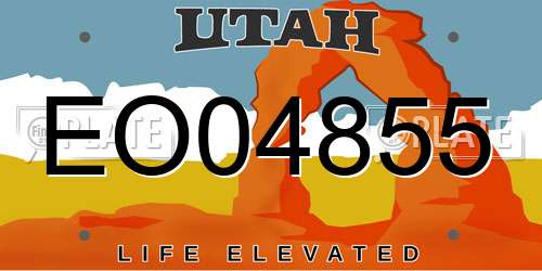 EO04855 Utah License Plate