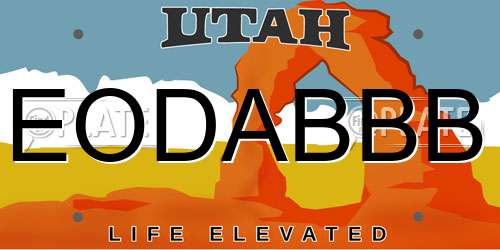 EODABBB Utah License Plate