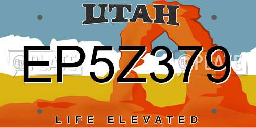 EP5Z379 Utah License Plate