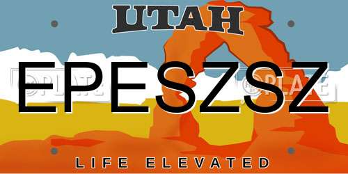 EPESZSZ Utah License Plate
