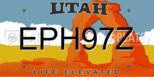 EPH97Z Utah License Plate