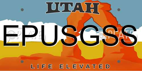 EPUSGSS Utah License Plate