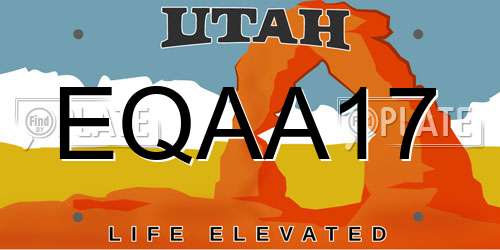 EQAA17 Utah License Plate