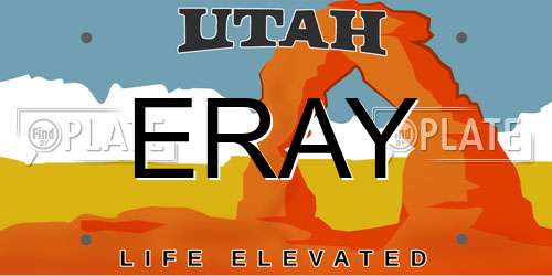 ERAY Utah License Plate