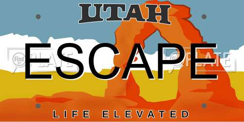 ESCAPE Utah License Plate