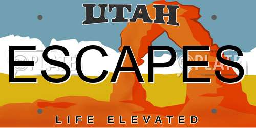 ESCAPES Utah License Plate