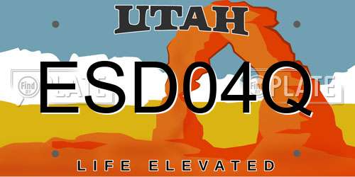 ESD04Q Utah License Plate