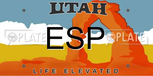 ESP Utah License Plate