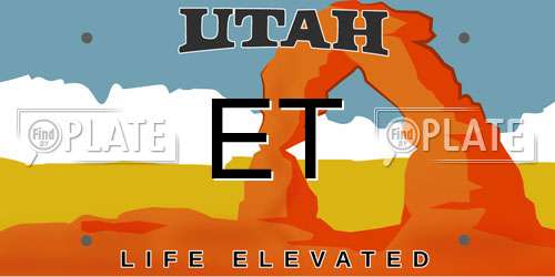 ET Utah License Plate