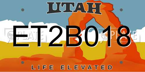 ET2B018 Utah License Plate