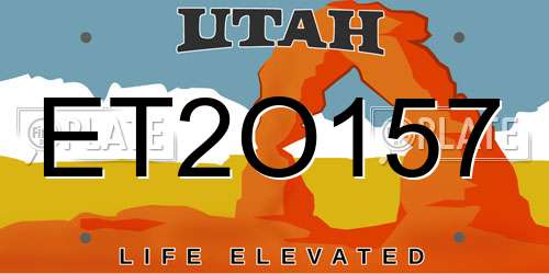 ET2O157 Utah License Plate