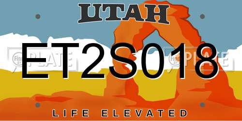 ET2S018 Utah License Plate