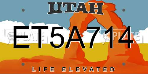 ET5A714 Utah License Plate