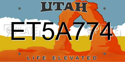 ET5A774 Utah License Plate