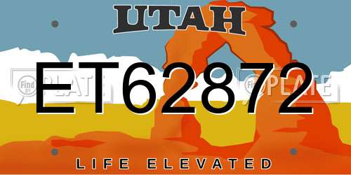 ET62872 Utah License Plate
