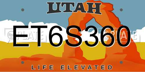 ET6S360 Utah License Plate
