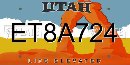 ET8A724 Utah License Plate