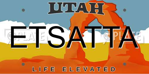 ETSATTA Utah License Plate