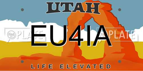 EU4IA Utah License Plate