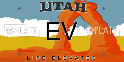 EV Utah License Plate