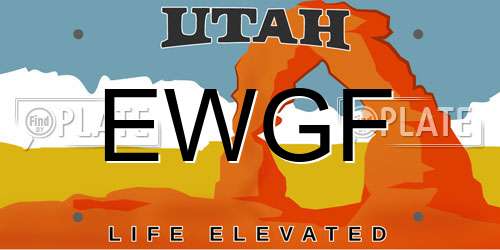 EWGF Utah License Plate