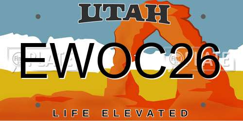 EWOC26 Utah License Plate