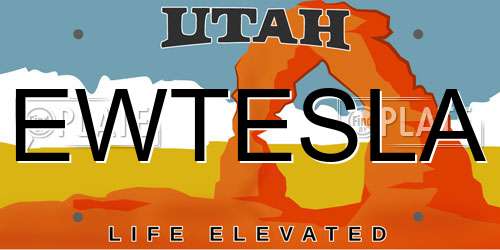 EWTESLA Utah License Plate