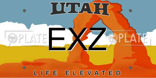 EXZ Utah License Plate