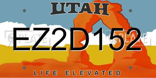 EZ2D152 Utah License Plate