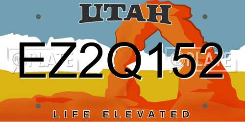 EZ2Q152 Utah License Plate