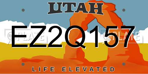 EZ2Q157 Utah License Plate