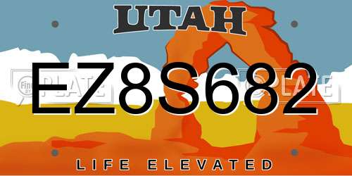 EZ8S682 Utah License Plate