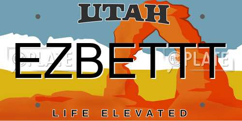 EZBETTT Utah License Plate