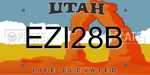 EZI28B Utah License Plate