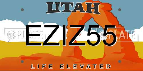 EZIZ55 Utah License Plate