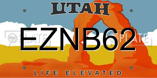 EZNB62 Utah License Plate