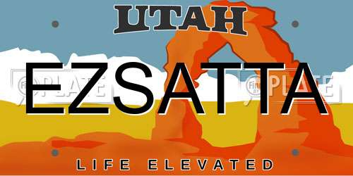 EZSATTA Utah License Plate