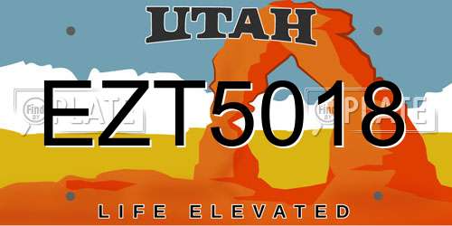 EZT5018 Utah License Plate