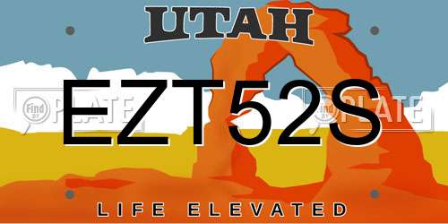 EZT52S Utah License Plate