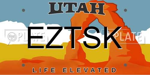 EZTSK Utah License Plate
