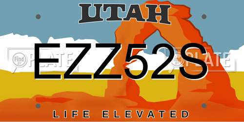 EZZ52S Utah License Plate